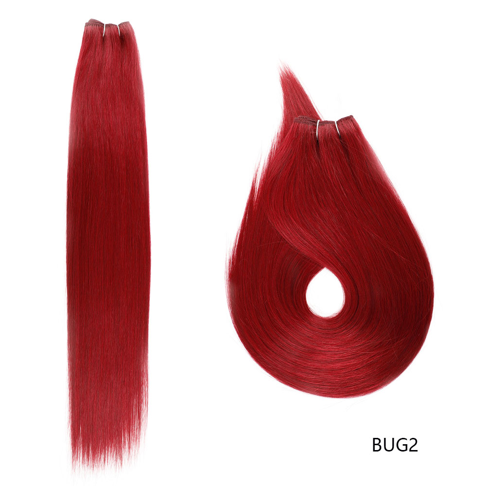 Bunte Blo Glattes Haar Bundles Extensions Glatte Ombre Haar Weben Synthetische Gerade Haar Bundles Voll bis Ende