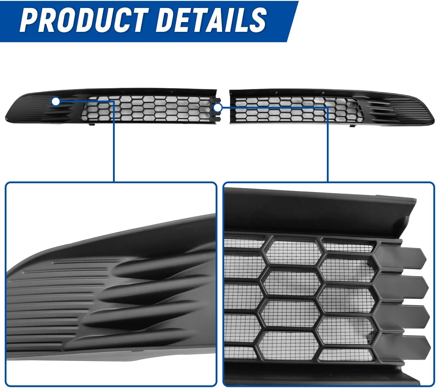 Inserts de calandre de protection de calandre avant, maille pour Tesla modèle Y 2024 – 2021, couvercle de ventilation d'entrée d'air, accessoires de filtre de grille de pare-chocs