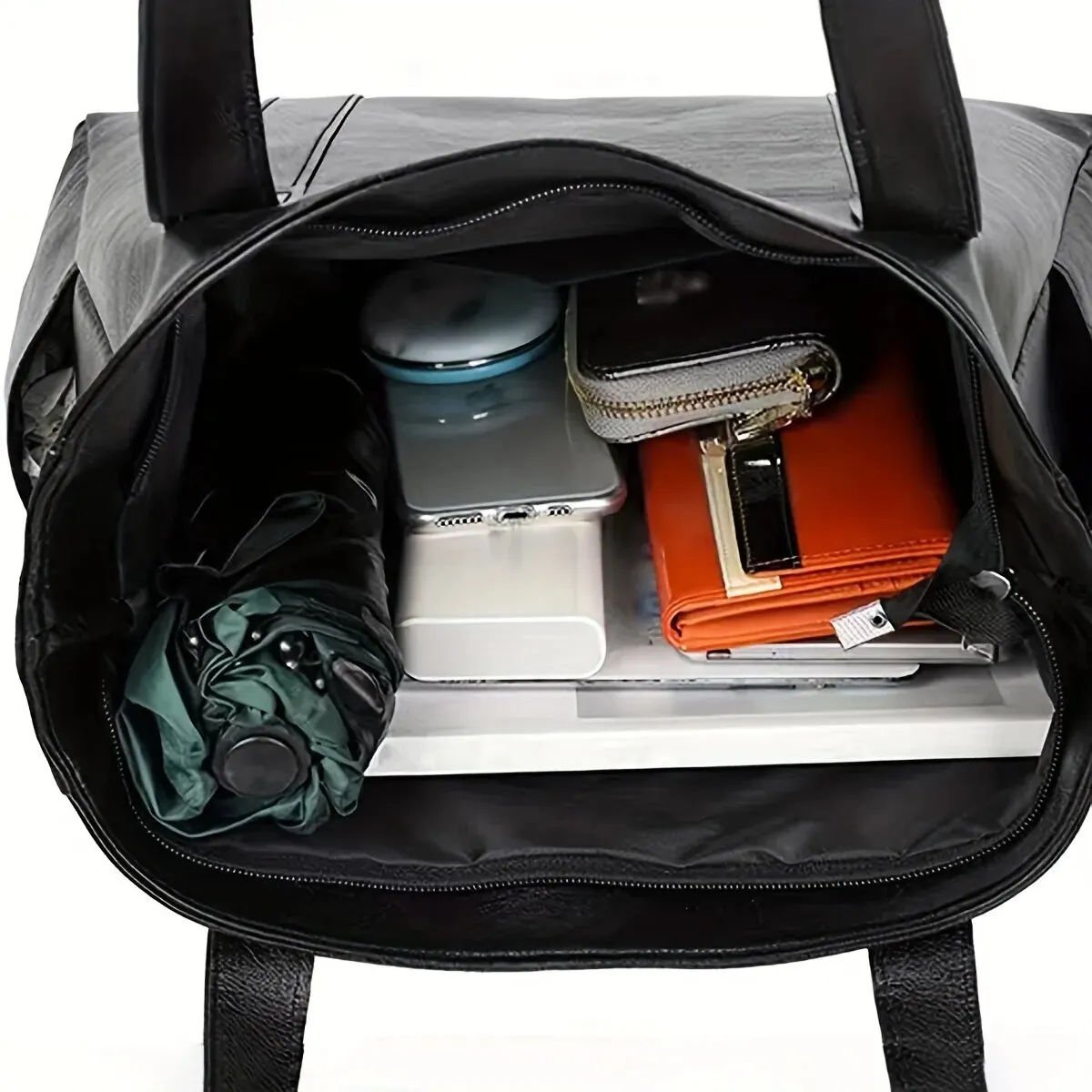 Bolso de mano vintage de gran capacidad, bolso de hombro vegano retro, bolso casual de mujer para ir al trabajo