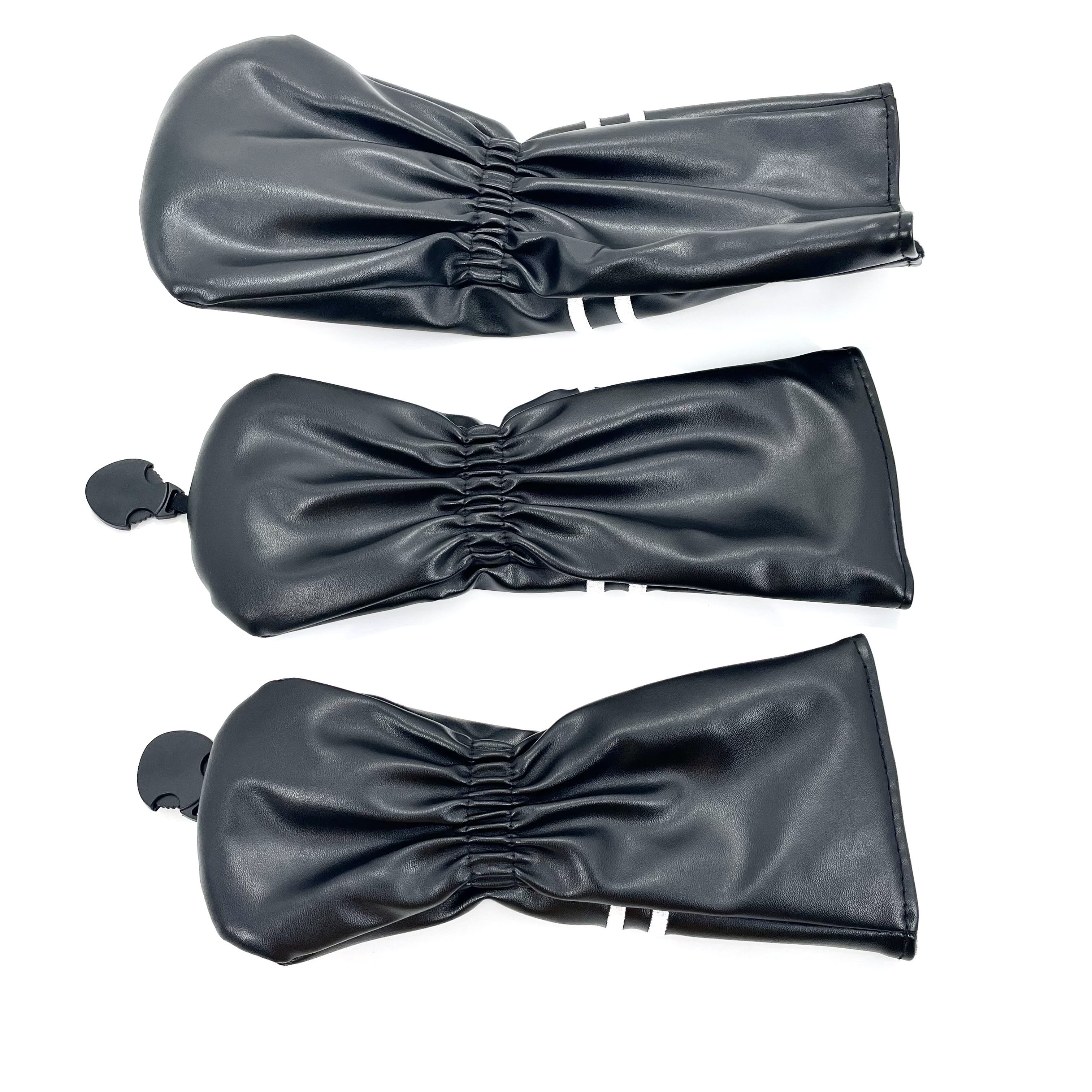 골프 PU 가죽 우드 헤드 커버 골프 드라이버 페어웨이 우드 하이브리드 헤드 커버 상어 만화 패턴 골프 클럽 보호 슬리브