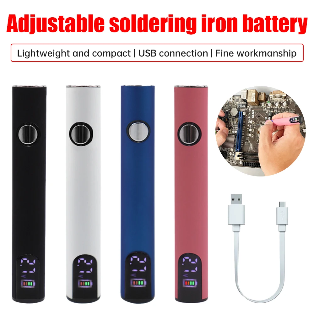 400 mAh 510 ดิจิตอลอุ่น 3-Speed Regulator หัวแร้งแบตเตอรี่ PUSH ปุ่มตัวควบคุมแบตเตอรี่บาร์บัดกรีเหล็กแบตเตอรี่