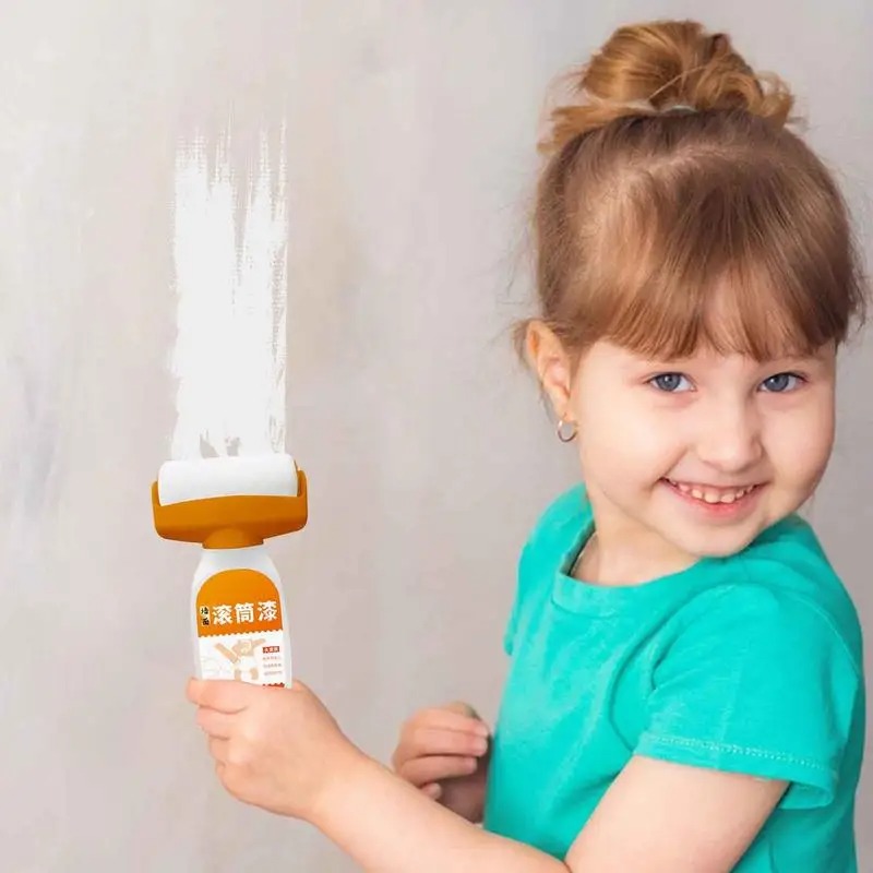 Rullo per pittura murale antibatterico Pennello per riparazione a base d'acqua Pittura per parete interna della casa Rullo piccolo portatile per vernice in lattice bianco