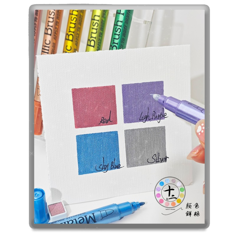 シルバーとゴールドのメタリックマーカー、黒い紙、ガラス、岩の絵、DIYスクラップブックアルバム用の高顔料ペイントペン