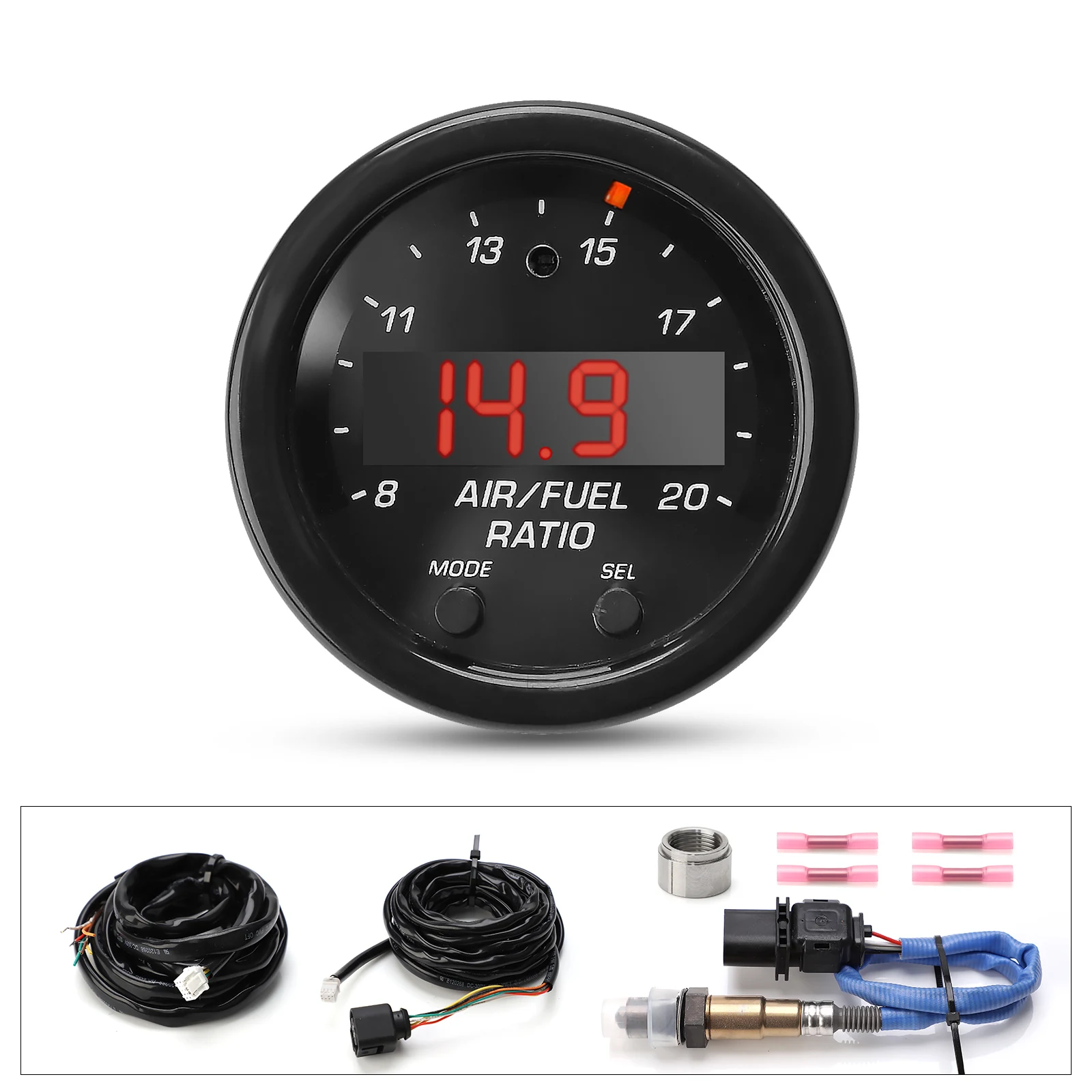 Novo 30-0300 X-Series Wideband O2 Air Fuel Gauge Kit LSU 4.9 0258017025   Sensor de oxigênio para sensor de oxigênio de carro