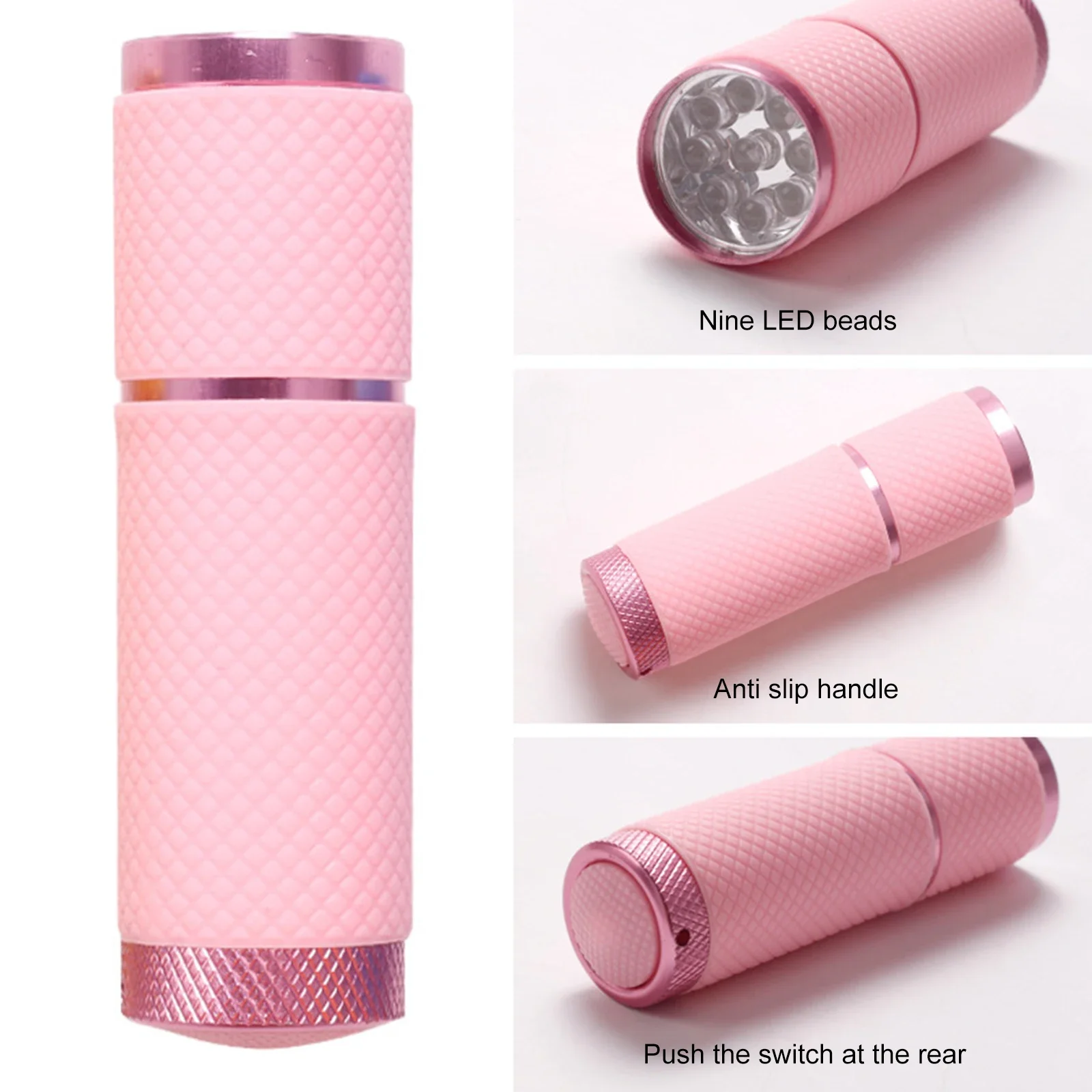ไฟฉาย LED 9ดวงสำหรับเด็กผู้ใหญ่อะลูมินัมอัลลอยตกปลากลางคืนพร้อมสายคล้องกลางแจ้งแคมป์ปิ้ง
