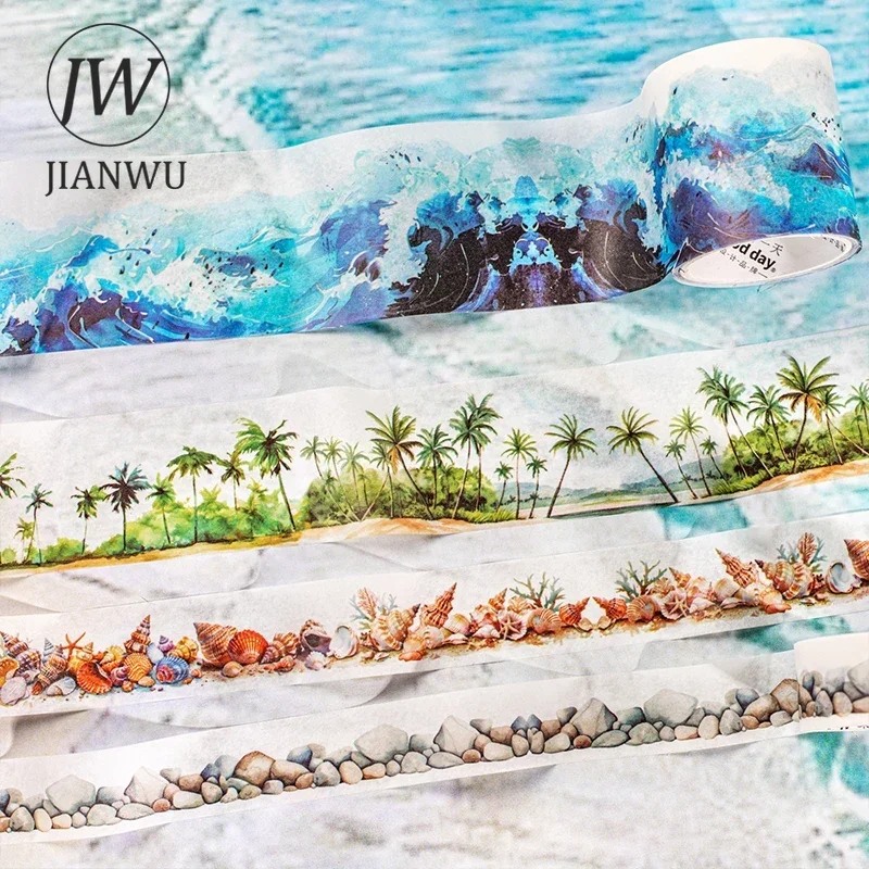 JIANWU 20 мм/30 мм/40 мм * 200 см вид, серия, винтажный материал для ландшафтного дизайна, лента для коллажа, креативный журнал, канцелярские принадлежности