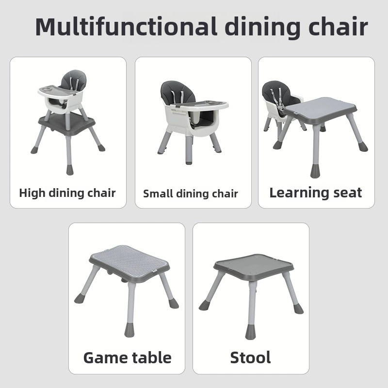Multifunctional Baby High Chair Children's Dining Chair Detachable Dining Table Chair Study Table Children Building Block Table