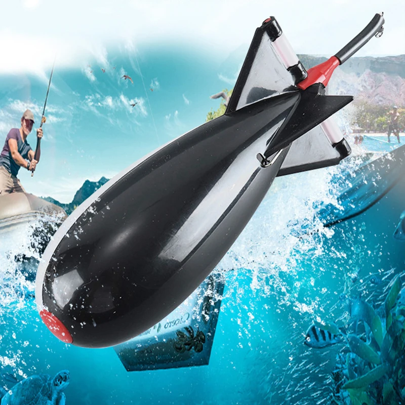 Fishing Rocket Feeder Large Small Spod Bomb Float Lure Bait Holder  Pellet Rockets Feeders Position Gear Accessories