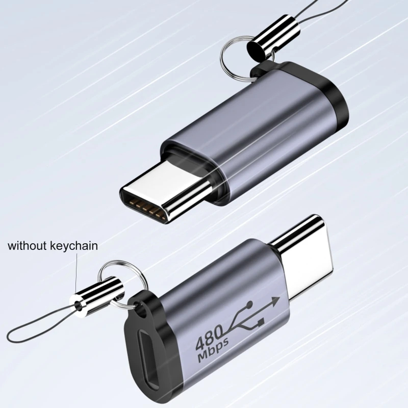 1 Stück Buchse Typ-C-Stecker auf Micro-USB-Adapter, 480 Mbit/s, Aluminiumlegierung