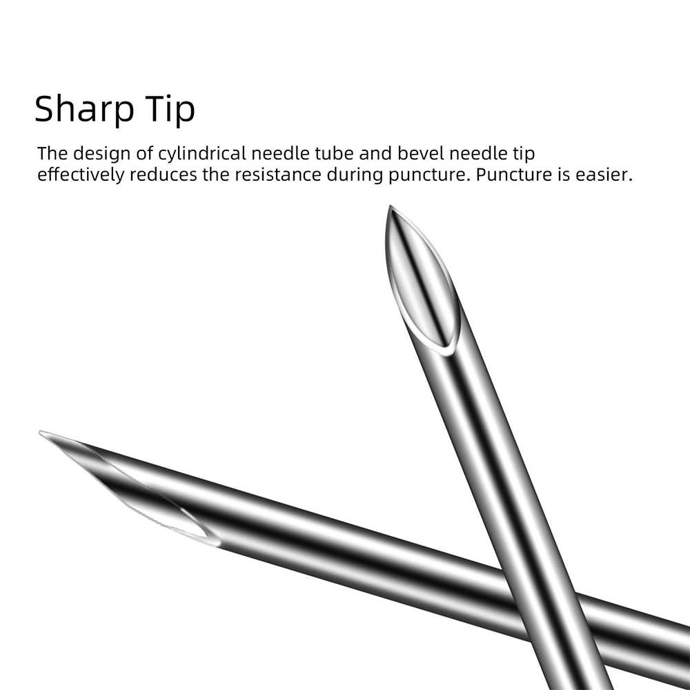 100 unids/caja aguja para Piercing corporal estéril desechable 10G 12G 14G 16G 18G 20G acero estéril desechable para oreja nariz ombligo pezón labio