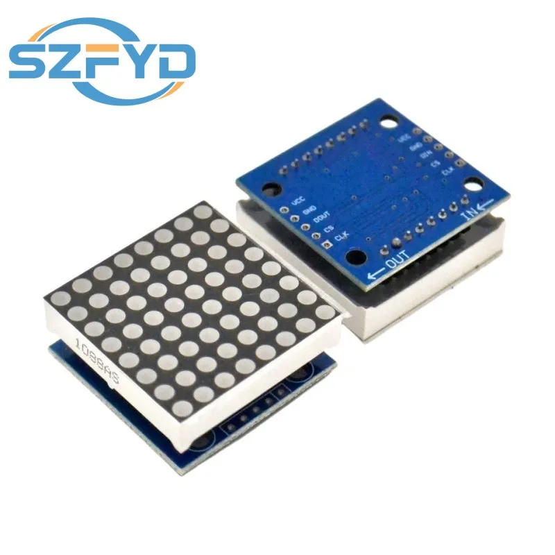 Max7219 módulo de controle de matriz de pontos, driver de controle de microcontrolador, kit diy, módulo de exibição de led mcu