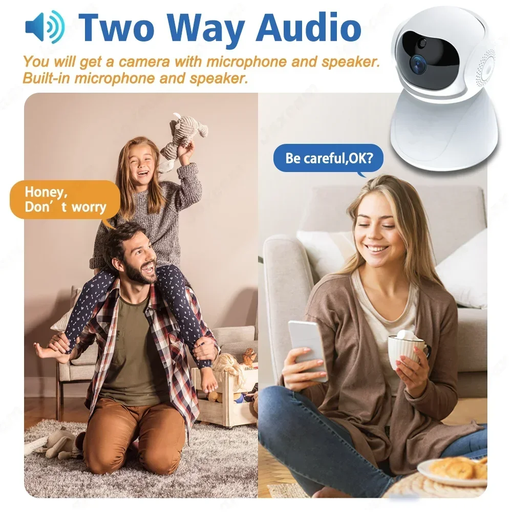 ミニIP屋内スマートビデオカメラ,セキュリティ保護,ベビーモニター,暗視,Wi-Fi, 5mp