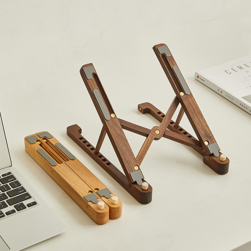 Holz Laptop Ständer faltbar 8 Ebenen höhen verstellbar tragbare Notebook Halter Computer Unterstützung für MacBook Air Pro 11-17''