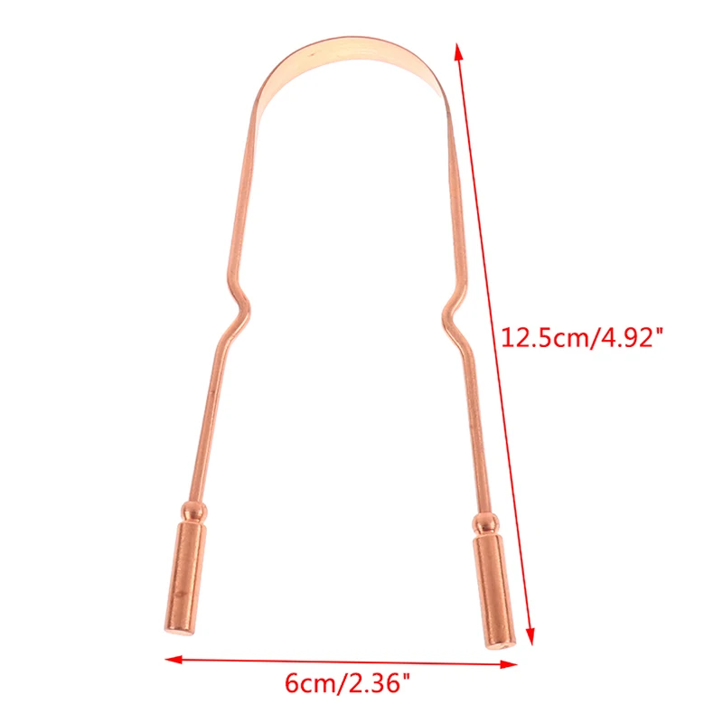 1 PC ทองแดงบริสุทธิ์เครื่องขูดลิ้นแปรงทําความสะอาดช่องปากสดสุขอนามัยสําหรับผู้ชายและผู้หญิงคุณภาพสูง Tounge Scraper 3 รูปแบบ