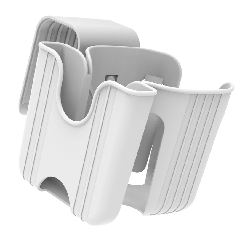 Child Friendly Cup Holder for Car Seats and Strollers Gray Secure Attachment Convenient Bottle Pen Storage Bracket Rack