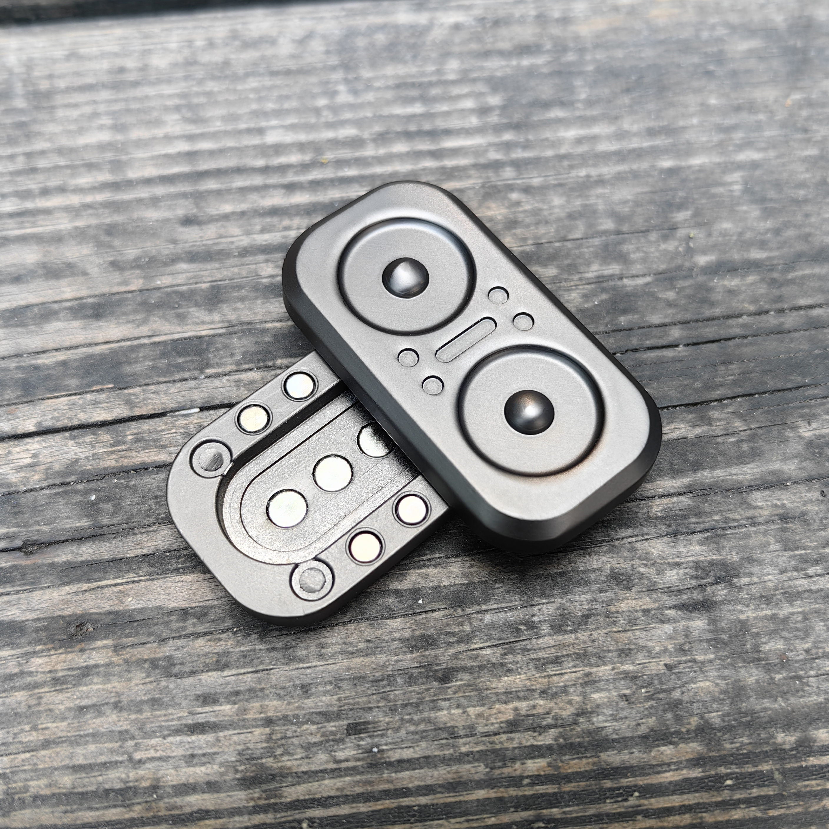 Eule Push Slider Fidget Slider Spielzeug Erwachsene Metall Fidget Spielzeug Finger Push Spin Münzen Dekompression Spielzeug EDC Gear Haptic Slider Geschenk
