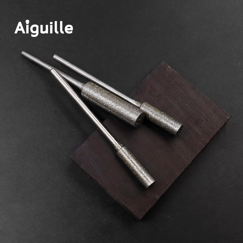 5Pcs 150 # Ultralong ยาว3X70มม.เพชรเพชรบด Burr ฟันจุดหยกบด Bits