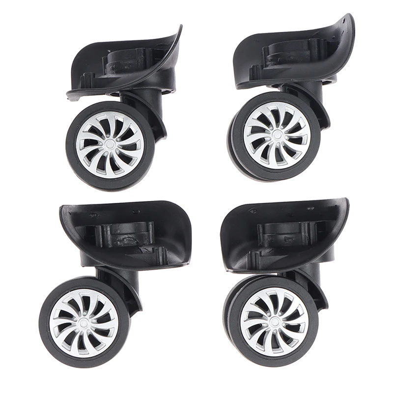 4 ชิ้นกระเป๋าเดินทางกระเป๋าเดินทางสากล 360 องศาหมุนล้อรถเข็นล้อเครื่องมือ