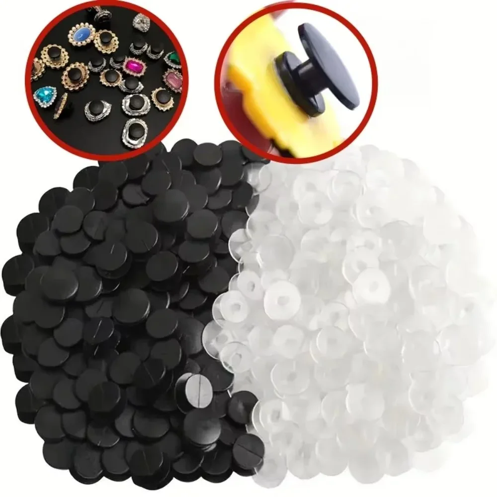 Juego de botones de plástico con hebilla redonda, 100 Uds., para zapatos con agujeros, dijes para zapatos de jardín, accesorios de sujeción Croc Diy de ajuste Universal