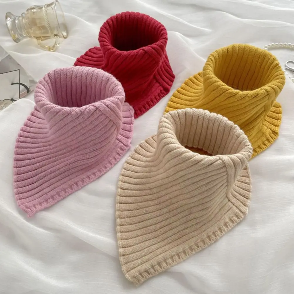 Syal leher Turtleneck kerah palsu rajut, syal penghangat leher Turtleneck modis musim dingin dapat dilepas tahan angin untuk wanita