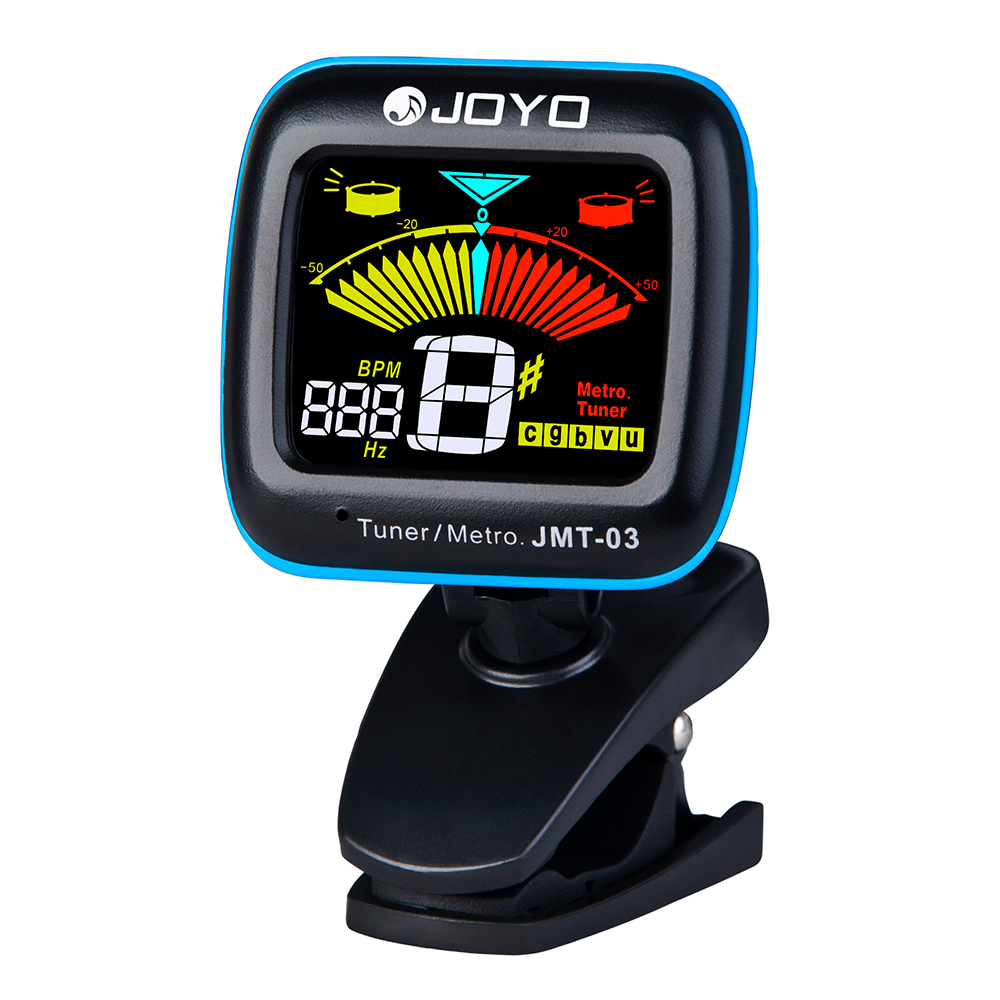 JOYO JMT-03 accordeur de guitare rotatif à 360 degrés à clipser fonction métronome Tempo accordeur électronique pour guitare basse ukulélé