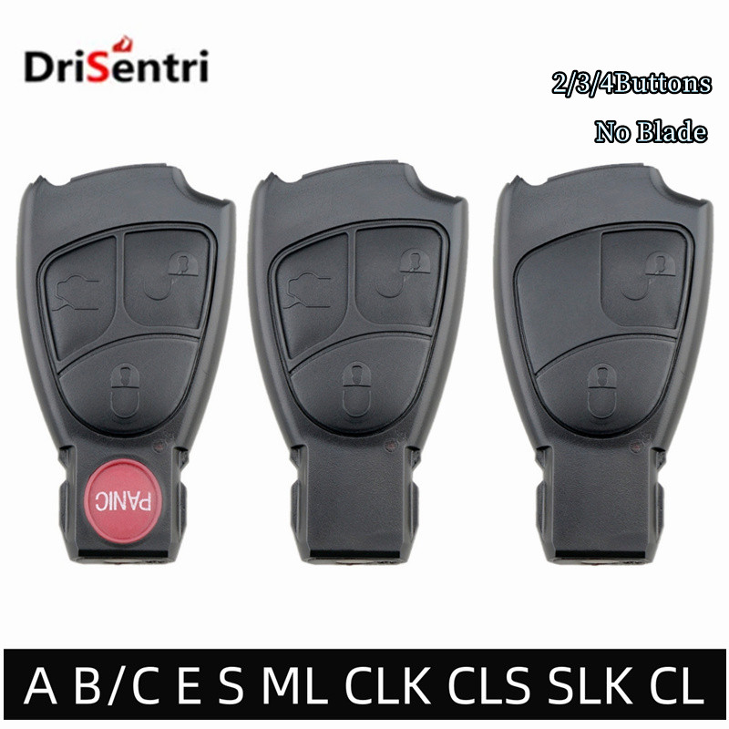 リモートコントロールカーキーシェル、フォブケースカバー、キーレスエントリーは、メルセデスベンツb c e ml s clk cl w203 w211 w204、2ボタン、3ボタン、4ボタンに適合