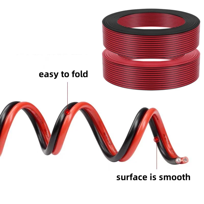 5/10/20/30 M 2pin 22 AWG UL2468 2*0.5 มม.ใช้สําหรับ 12 V 24 V LED Strip เทป String เชื่อมต่อสายไฟ