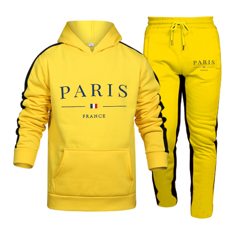Automne hiver hommes deux pièces en plein air hommes survêtement ensemble offre spéciale vêtements de sport pantalons de survêtement à capuche mode confortable décontracté Jogging