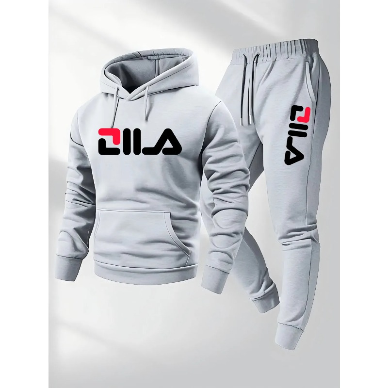 Primavera e outono terno casual masculino moletom com capuz e calças de moletom 2 em 1 terno confortável adequado para homens e mulheres