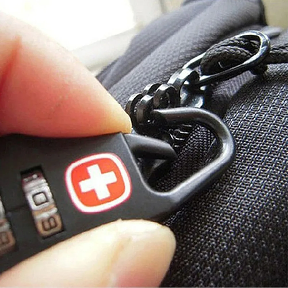 Candado con cerradura de aleación portátil para equipaje de viaje al aire libre, mochila con cremallera, bolso, combinación antirrobo segura, cerradura de número de código, 1-5 uds.
