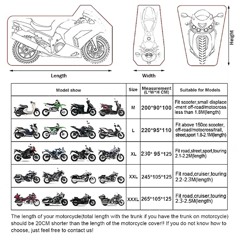 Capa de motocicleta para NMAX, AEROX, PCX, MIO, BEAT, CLICK Capa UV à prova d'água contra chuva e poeira