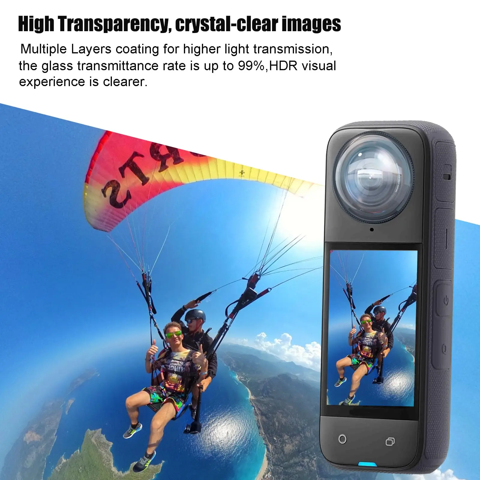 Premium Glass Lens Guards for Insta360 X4 Tempered glass Scratch-resistant Lens Protector Cap Insta 360 X4 Camera Accessories