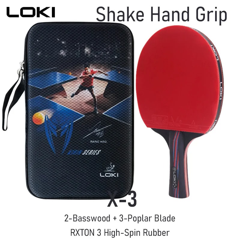 LOKI raquette de Tennis de Table série X 1 2 3 étoiles raquette de Ping-Pong batte récréative pour joueurs d'entrée