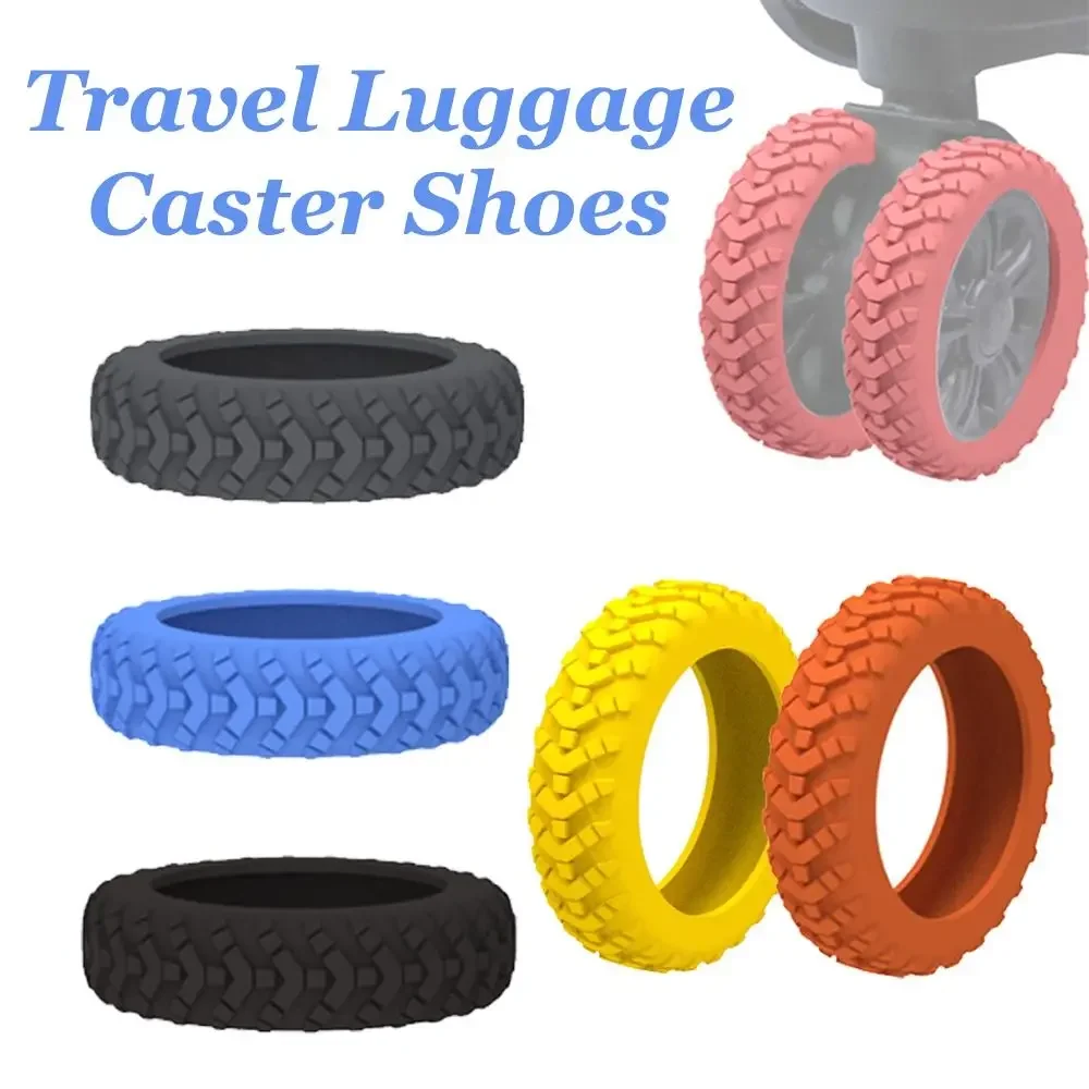 8 pezzi/set copertura protettiva per ruote per valigia con suono silenzioso copertura per rotelle per trolley in silicone scarpe con rotelle per bagagli da viaggio