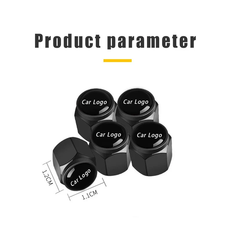 5PCS Car Wheel Tire Valve Cap Tyre Stem Cover Auto Accessory For Audi A3 A4 B5 B6 A3 8P 8V 8L A5 A6 C6 C5 A1 A7 A8 Q2 Q3 TT RS3