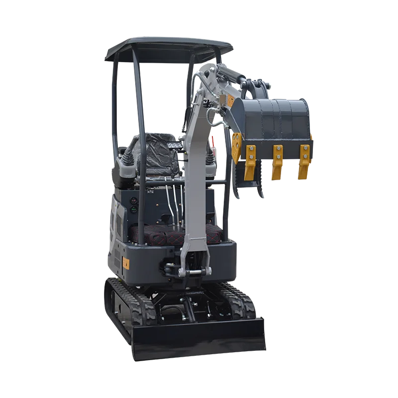 Excavadora pequeña compacta MINIBAGER con vía de pulgar hidráulica, excavadora pequeña personalizada, superventas