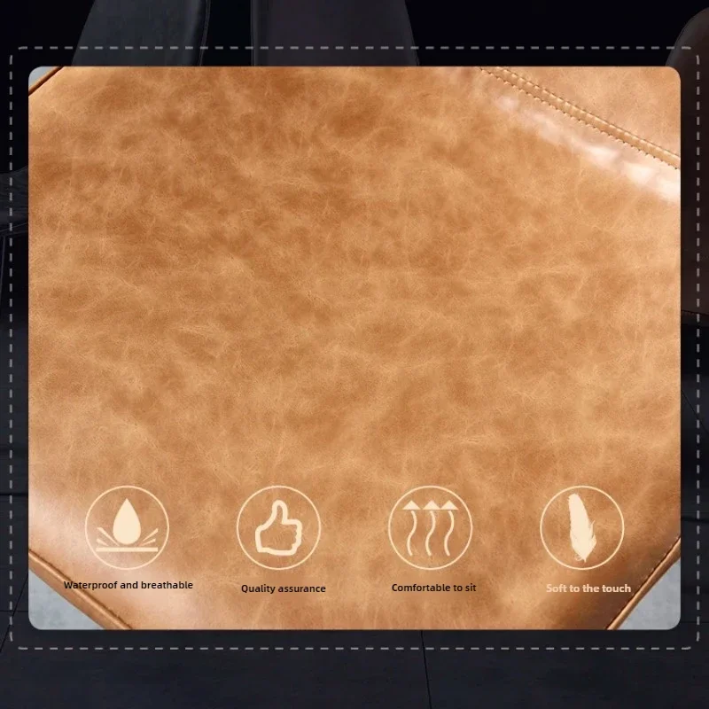 Faux Leather Dining Chairs Metal Legs Kitchen Seating Charlton Brown Upholstered Side Chairs Elegant Room Arrangement