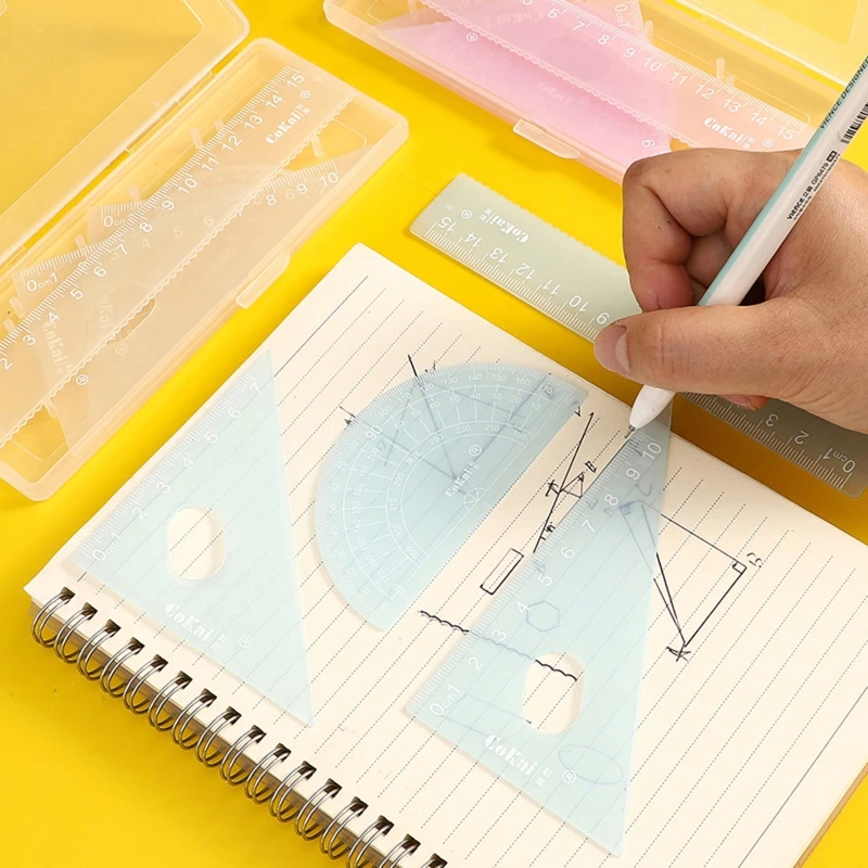 4 bloco estudantes matemática geometria régua definir claro para régua triângulo réguas retas transferidor geléia cor para scho e8be primário
