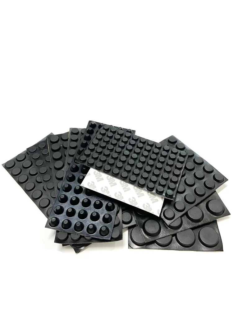 Furniture Drawer Cabinet Door Anti-Collision Block Box Instrument Leg Round Double-Sided Tape Self-Adhesive Rubber Foot Pad