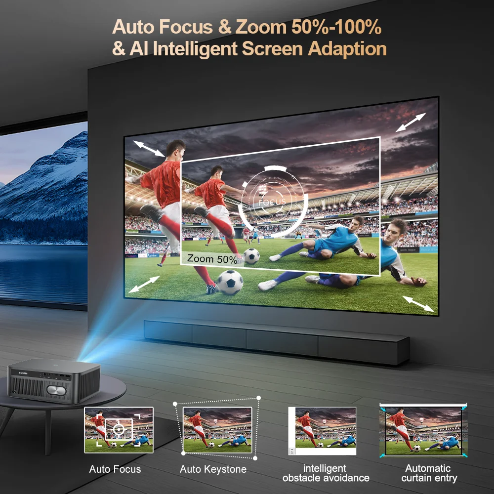 ThundeaL TD98Pro Proiettore portatile 2K 4K Full HD Movie Gaming TD98 Pro 2G 32G Video Home Theater WiFi Proiettore a fascio Android proiettore proiettore 4k mini proiettore videoproiettore proiettore 4k android