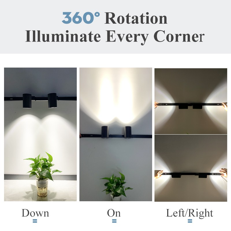 Conjunto completo de lámpara de pista Led de 220V, sistema de iluminación de riel, lámpara de pista de techo COB de 20/40W para tienda de ropa, sala de estar y hogar