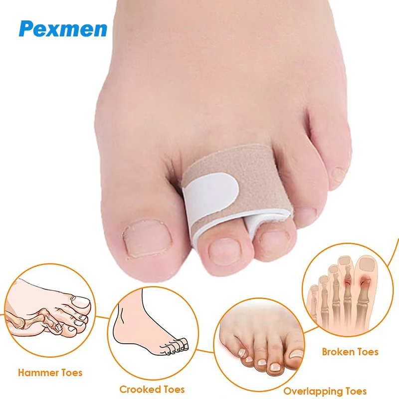 Pexmen 1/2/5/10 Cái Búa Ngón Chân Máy Duỗi Ngón Chân Thanh Nẹp Băng Đã Sửa Hammertoe Quanh Co & chồng Chéo Ngón Chân Bảo Vệ