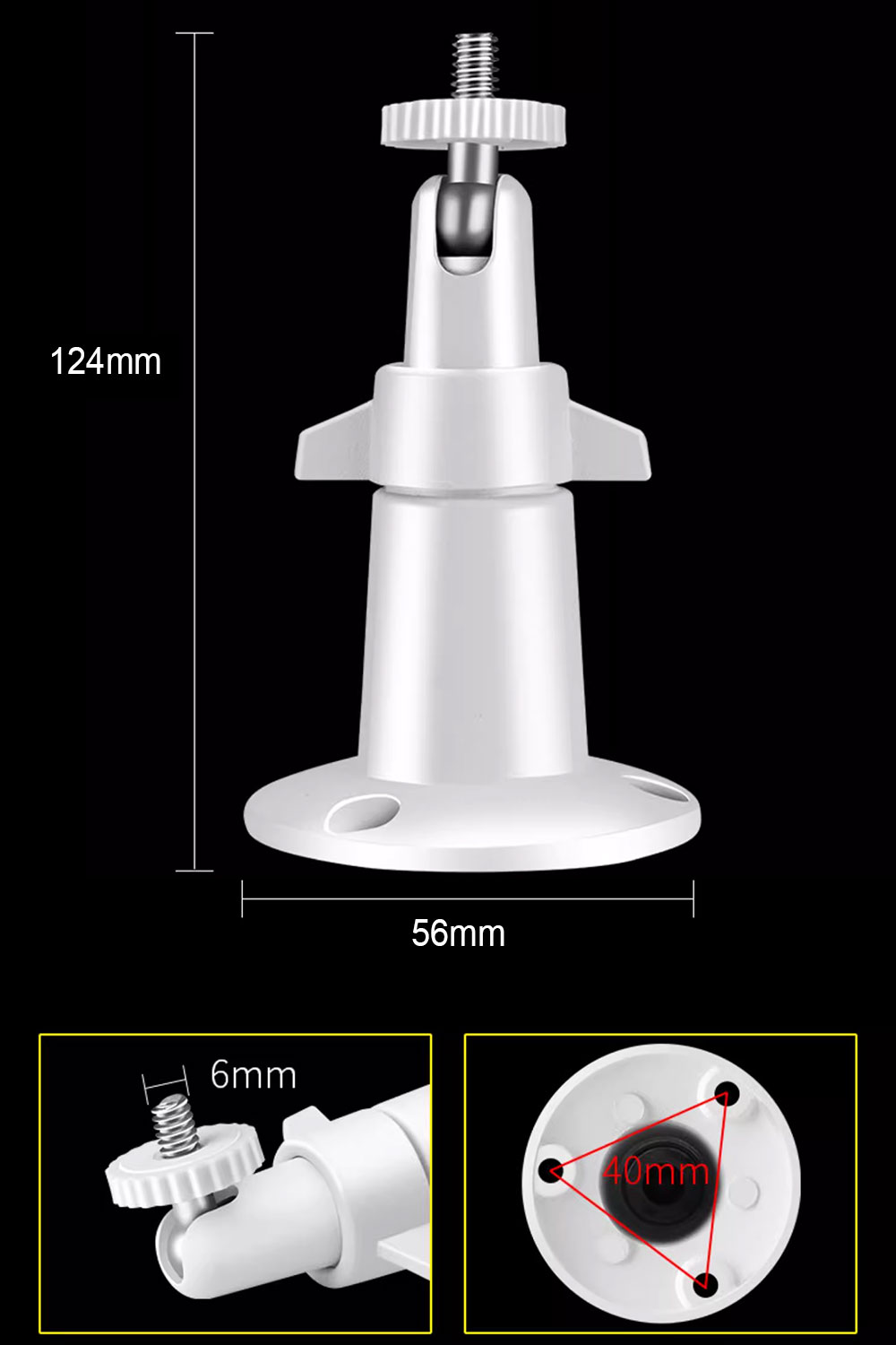 1pcs Black/White Camera aluminum alloy Bracket Wall Ceiling Mount Indoor Outdoor Stand Holder Set for Arlo Pro Security Cameras