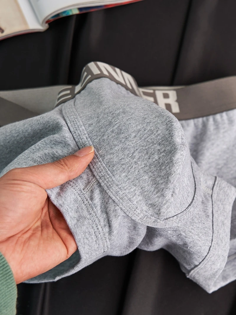 Ropa interior para hombre, calzoncillos deportivos de algodón puro, transpirables, blanco puro, sencillos y cómodos, en forma de U para hombre