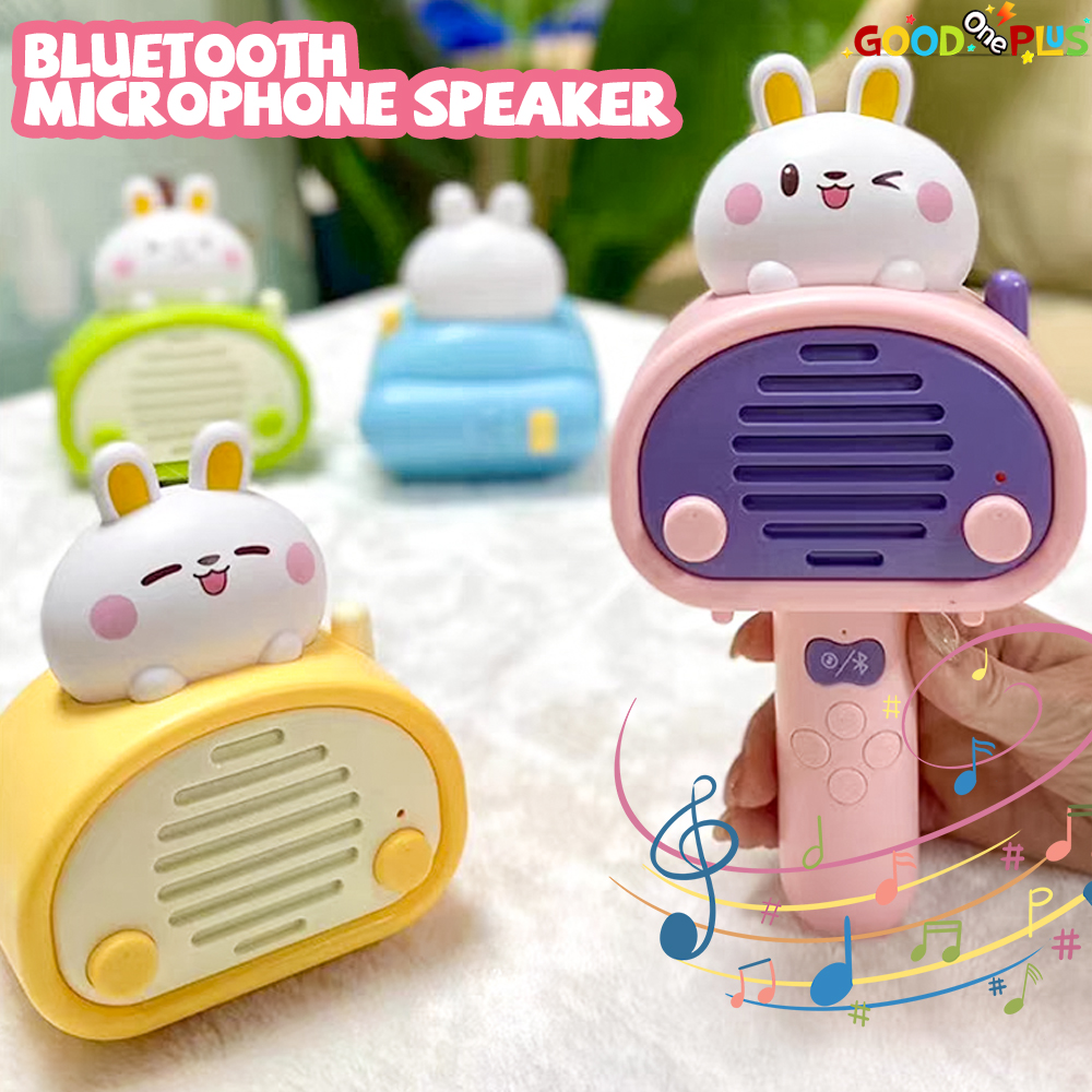 Kaninchen Bluetooth-Mikrofon niedlichen Tisch Mini-Lautsprecher Kinder frühe Bildung drahtlose Gesangs spielzeug Musik Sound Spielzeug für Kinder
