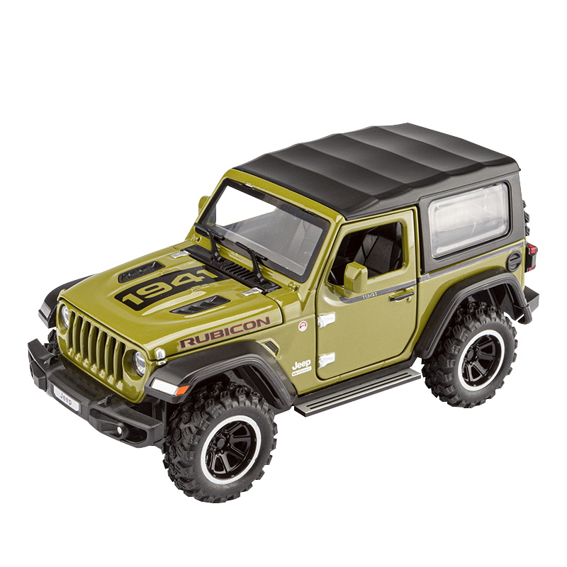1:32 jeeps wrangler rubicon off-road liga modelo carro brinquedo diecasts fundição de metal som e luz carro brinquedos para crianças veículo