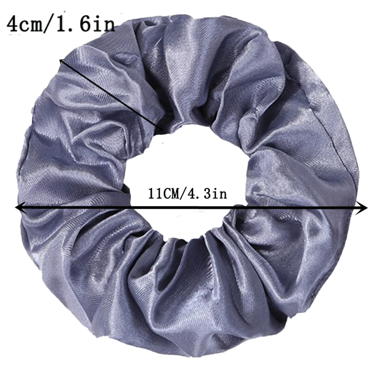 12pcs ใหม่ซาตินผ้าไส้กรอก LOOP แหวนผมชุดสีทึบผ้าห่วงเชือกผม Scrunchies Headwear TIES
