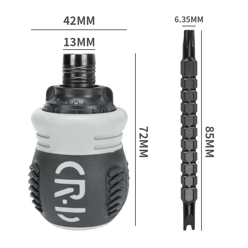 New Ratchet Screwdriver Set Short Shaped Radish Head High Hardness Labor-saving Multi-functional Dual-purpose Easy To Carry