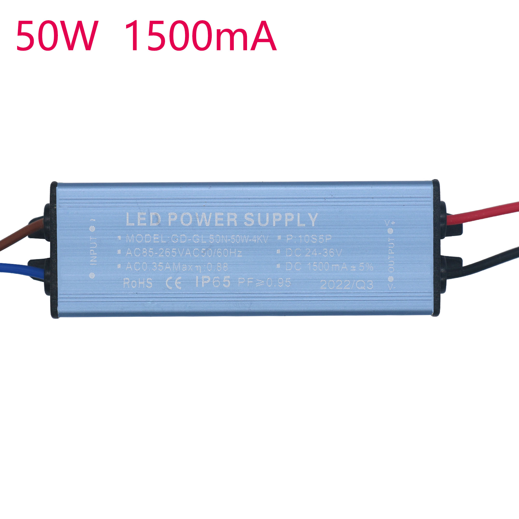 LED-Treiber 50 w1500ma wasserdichte AC85-320V versorgung Konstant strom Spannungs regelung Beleuchtung Transformator Adapter Konverter DIY Kit