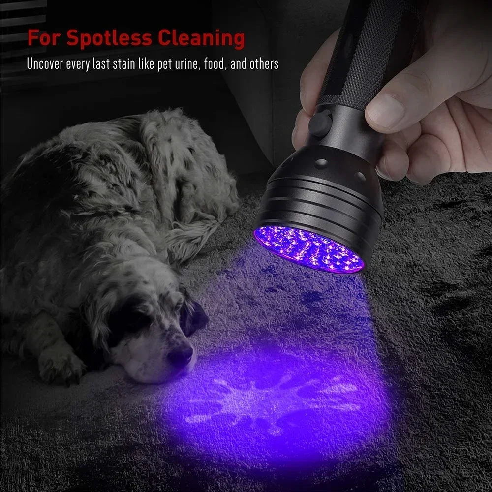 12/21/51 LED Protable UV Flashlight Black Light Ultraviolet Torch Blacklight Detector for Dog Urine Pet Stain and Bed Bug